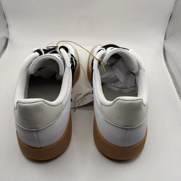 Adidas Women White Black Gum Sole Low Top Striped Athletic Sneakers . Size 9 - Picture 3 of 15